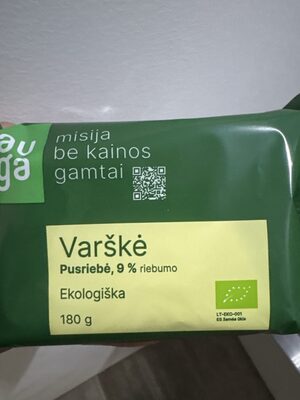 Ekologiška Pusriebė Varškė 9%