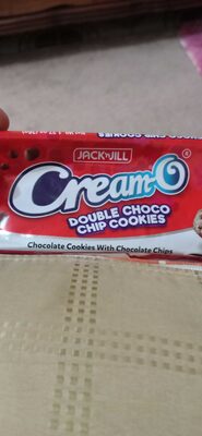 Cream-O Double Choco Chip cookies front packaging