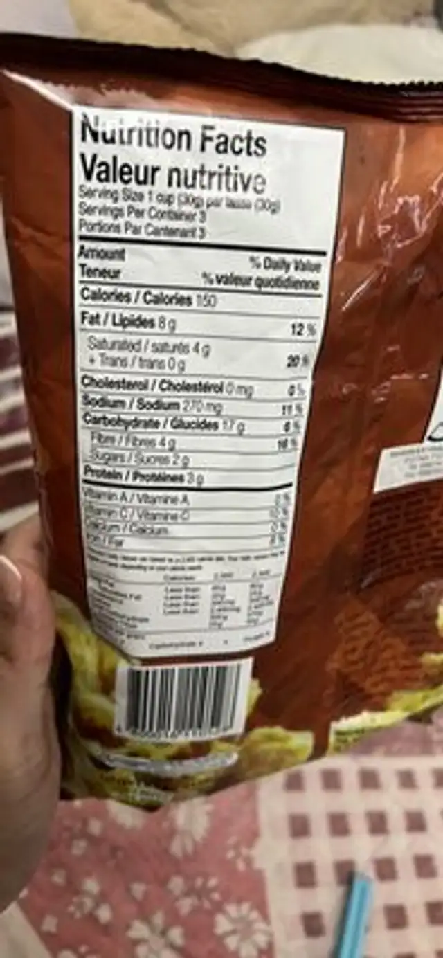 CHICHARRON ni Mang Juan nutrition facts table