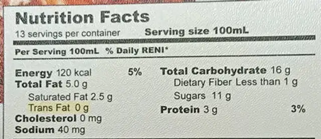 Selecta Bestsellers Rocky Road nutrition facts table