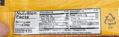 chocolate crakers nutrition facts table