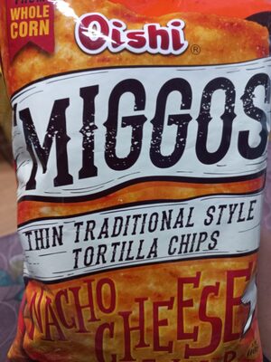 'Miggos Thin Traditional Style Tortilla Chips Nacho Cheese Flavor