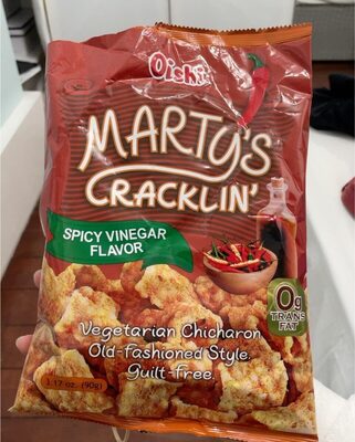 Oishi Marty’s Cracklin’ Spicy Vinegar Flavor Vegetarian Chicharon