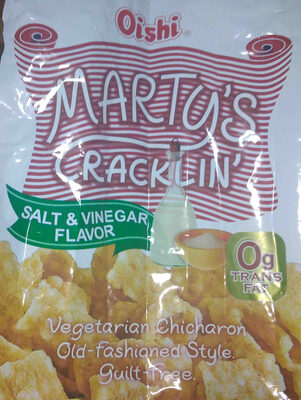 Oishi Marty’s Cracklin’ Salt & Vinegar Flavor Vegetarian Chicharon