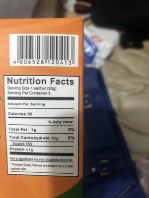 MyChoco Alkaline Chocolate Drink ingredients label
