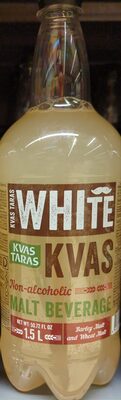 Квас хлібний "Квас Тарас Білий", напій бродіння пастеризований, газований