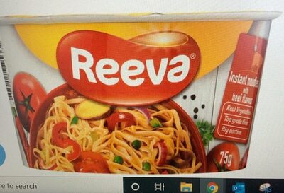 Instant noodles beef front packaging