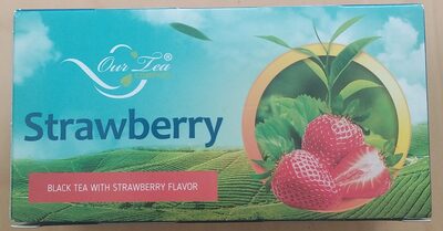 Black tea with strawberry flavor