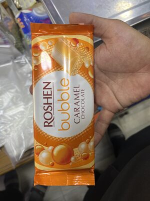 Roshen buble caramel chocolate front packaging