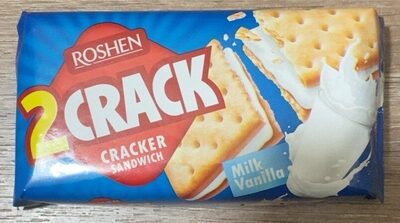 2 Crack Milk Vanilla Cracker Sandwich front packaging