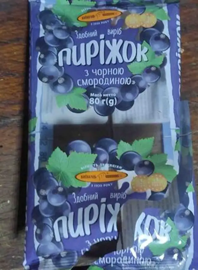 Пиріжок з чорною смородиною nutrition facts table