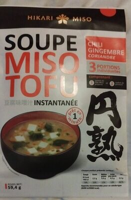 Soupe Miso Tofu Chilli, gingembre, coriandre