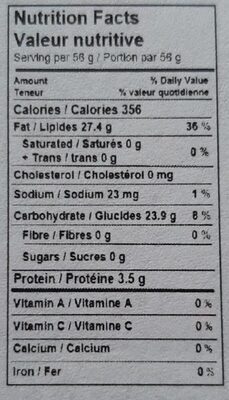 Meltykiss - Green tea nutrition facts table