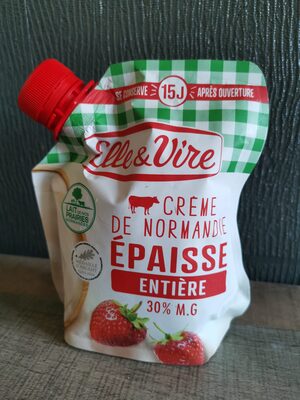 Crème de Normandie épaisse entière 30% M.G. front packaging