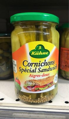 Cornichons spécial sandwich (aigres-doux) front packaging