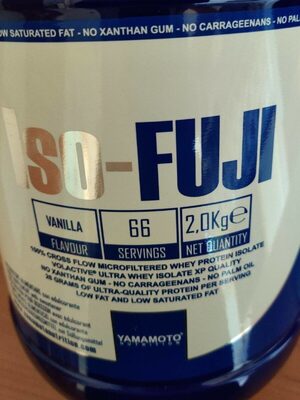 Iso-fuji vanilla flavour front packaging