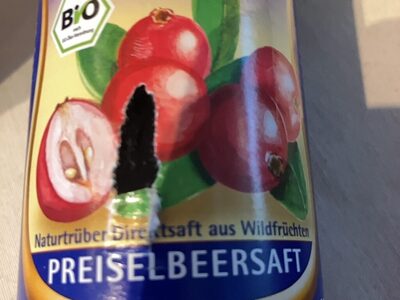 Preiselbeer Muttersaft front packaging