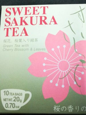 Sweet Sakura Green Tea front packaging
