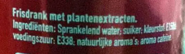 Original ingredients label
