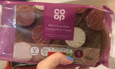 milk chocolate coated Rice cakes