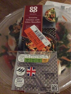 Sriracha Chicken with Udon Noodles