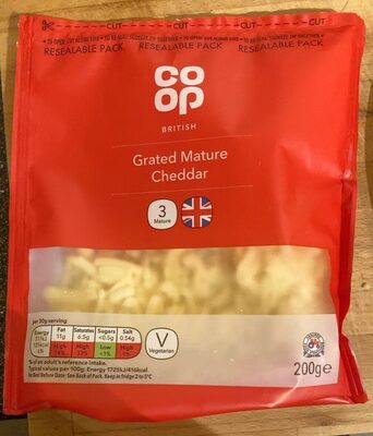 Grated mature cheddar