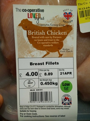 Breast fillets front packaging