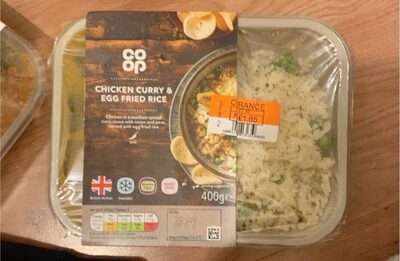 Chicken curry & egg fried rice front packaging