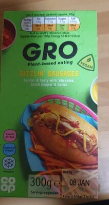 Sizzlin’ Sausages front packaging