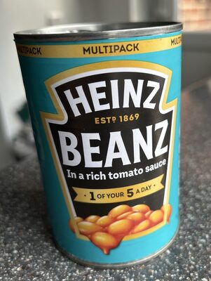 Heinz Beanz in a rich tomato sauce front packaging