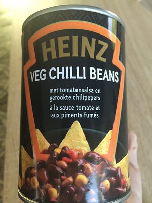 Heinz Veg Chilli Beanz Tomato Salsa & Smoked Chilli Red Kidney Beans front packaging