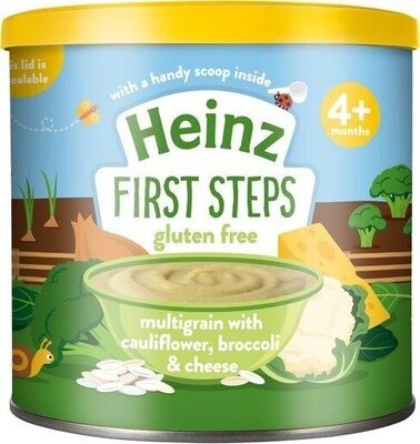 First Steps Multigrain Cauliflower Broccoli Cheese front packaging