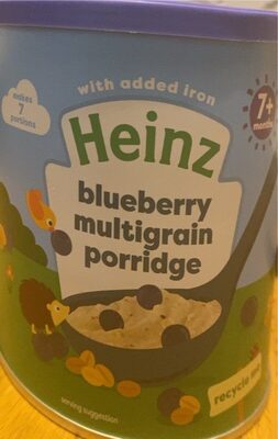 Blueberry multigrain porridge front packaging
