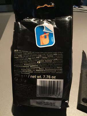 Mars Miniature Chocolate ingredients label