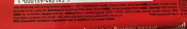 Teasers Chocolate More to Share Block ingredients label