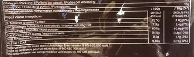 Snickers minis 403g ingredients label