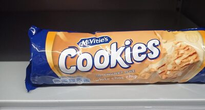 White chocolate cookie front packaging