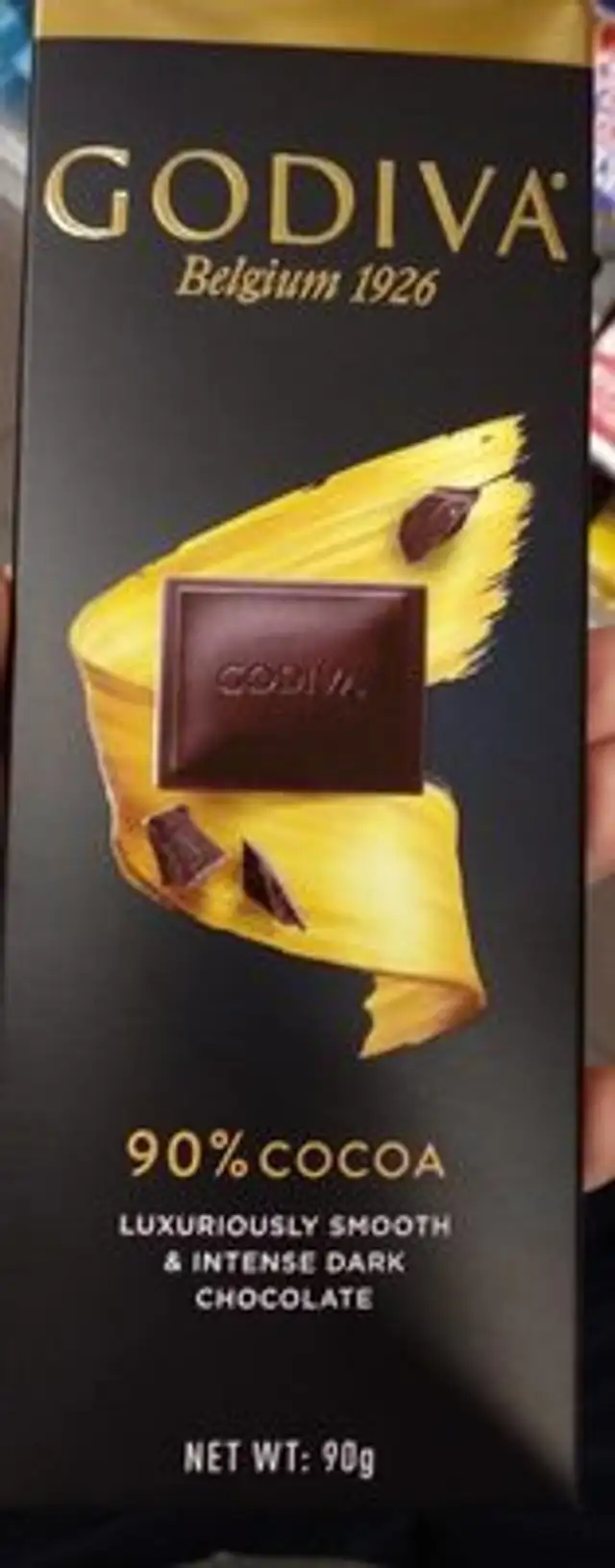 90% Cocoa Dark Chocolate front packaging