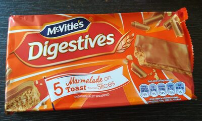 Digestives Marmalade on Toast flavour Slices front packaging