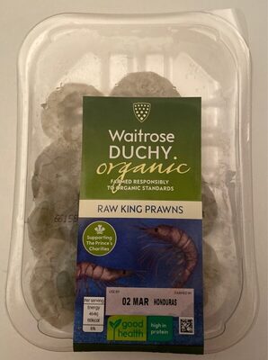 Raw king prawns