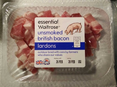 unsmoked british bacon lardons