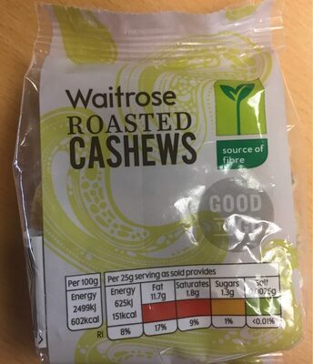 Roasted Cashews front packaging