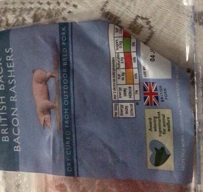 Unsmoked british back bacon rashers
