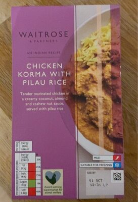 Chicken Korma with Pilau rice