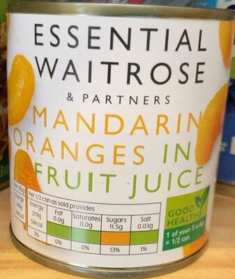 Manderin Oranges in Fruit Juice front packaging