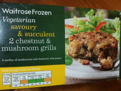 Vegetarian savoury & succulent chestnut & mushroom grills