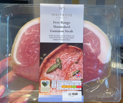 Free range unsmoked gammon steak