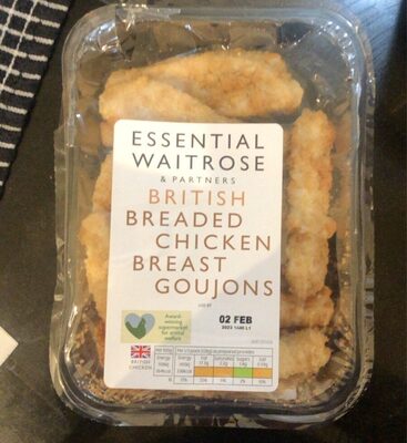 British breaded breast goujons