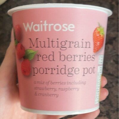 Multigrain red berries porridge pot
