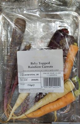 Baby Topped Rainbow Carrots